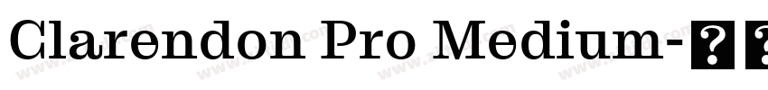 Clarendon Pro Medium字体转换